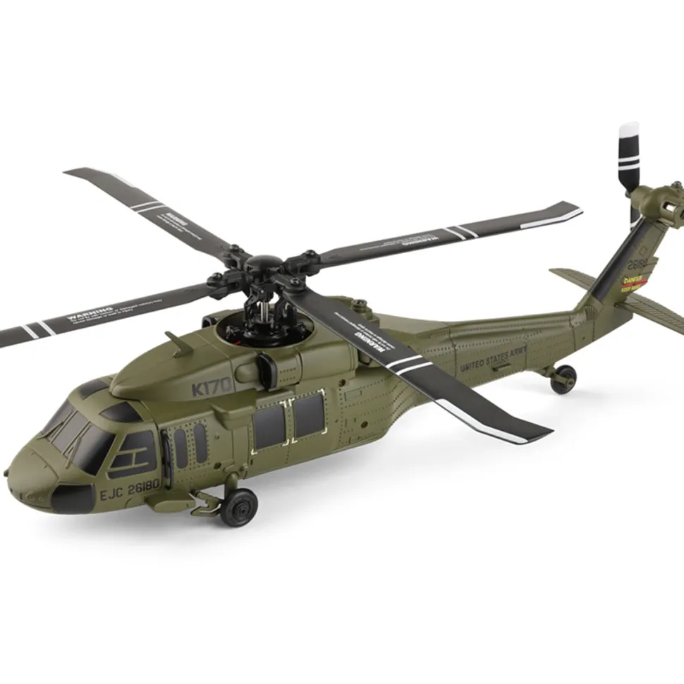 WL K170 Black Hawk UH-60L 170 Size 2.4G 4CH Flybarless RC Helicopter with Adjustable Left and right Hand Throttle (RTF Version)