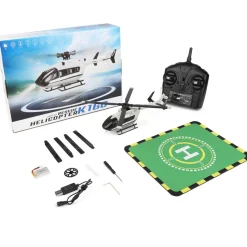 WL-K160 EC-145 160-Class 4-Prop 4CH Flybarless RC Helicopter with Adjustable Throttle