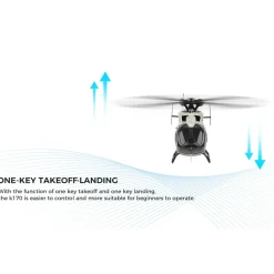 WL-K160 EC-145 160-Class 4-Prop 4CH Flybarless RC Helicopter with Adjustable Throttle