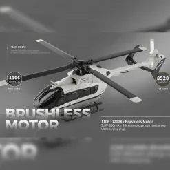 WL-K160 EC-145 160-Class 4-Prop 4CH Flybarless RC Helicopter with Adjustable Throttle