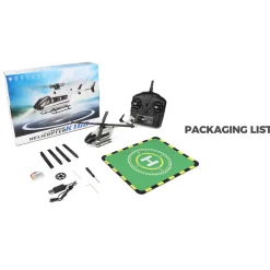 WL-K160 EC-145 160-Class 4-Prop 4CH Flybarless RC Helicopter with Adjustable Throttle