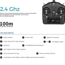 WL-K160 EC-145 160-Class 4-Prop 4CH Flybarless RC Helicopter with Adjustable Throttle