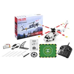 WL K270 UH-60L 2.4G 4CH 170-Class 4-Rotor Flybarless Realistic Helicopter Model with Barometric Altitude & Left/Right Hand Throttle Adjustment (Optical Flow RTF Version)
