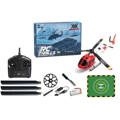 WLToys AS350 2.4G 4CH RTF Micro RC Helicopter Model Optical Flow K150 Air Rescue