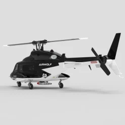 WOLFBUSH AW-911 Airwolf 1/34 2.4G 9CH Flybarless RC Helicopter Model with 6G/3D Stunt Mode and GPS