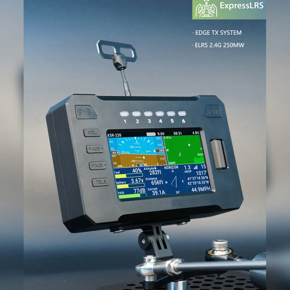 WOLFBUSH FF10 2.4GHz 10-Channel ELRS Flight Simulator Controller for Fixed Wing, Helicopter & Multirotor