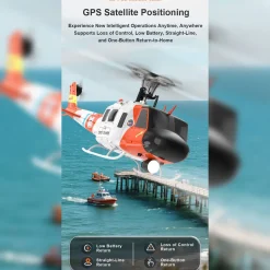 WOLFBUSH F07S UH-1 Huey – 6CH Brushless GPS RC Helicopter