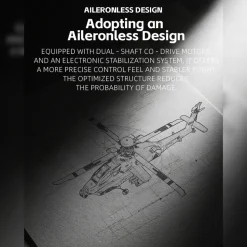 WOLFBUSH & YU XIANG F11-N AH64 Apache RC Helicopter – 1/32 Scale 2.4G 6CH Coaxial Dual Rotor with Optical Flow Altitude Hold