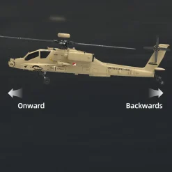 WOLFBUSH & YU XIANG F11-N AH64 Apache RC Helicopter – 1/32 Scale 2.4G 6CH Coaxial Dual Rotor with Optical Flow Altitude Hold