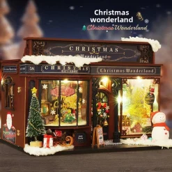 Wooden DIY Christmas Wonderland Miniature House Model Kit