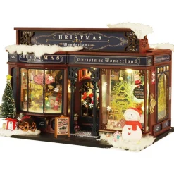 Wooden DIY Christmas Wonderland Miniature House Model Kit