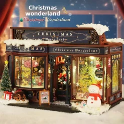 Wooden DIY Christmas Wonderland Miniature House Model Kit