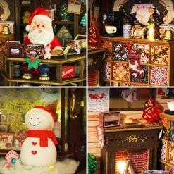 Wooden DIY Christmas Wonderland Miniature House Model Kit