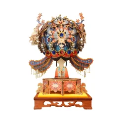 Wooden DIY Phoenix Crown Music Box Model Kit - Christmas Desk Decor