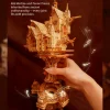 Wooden DIY Sky Sanctuary Castle 3D Model Kit - Desk Decor & Gift