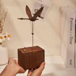 Wooden Flying Swan Music Box Dynamic Model
