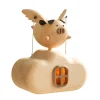 Wooden Illuminated Flying Pig Dynamic Model - Desktop Stress Relief Display (Non-Music Box)