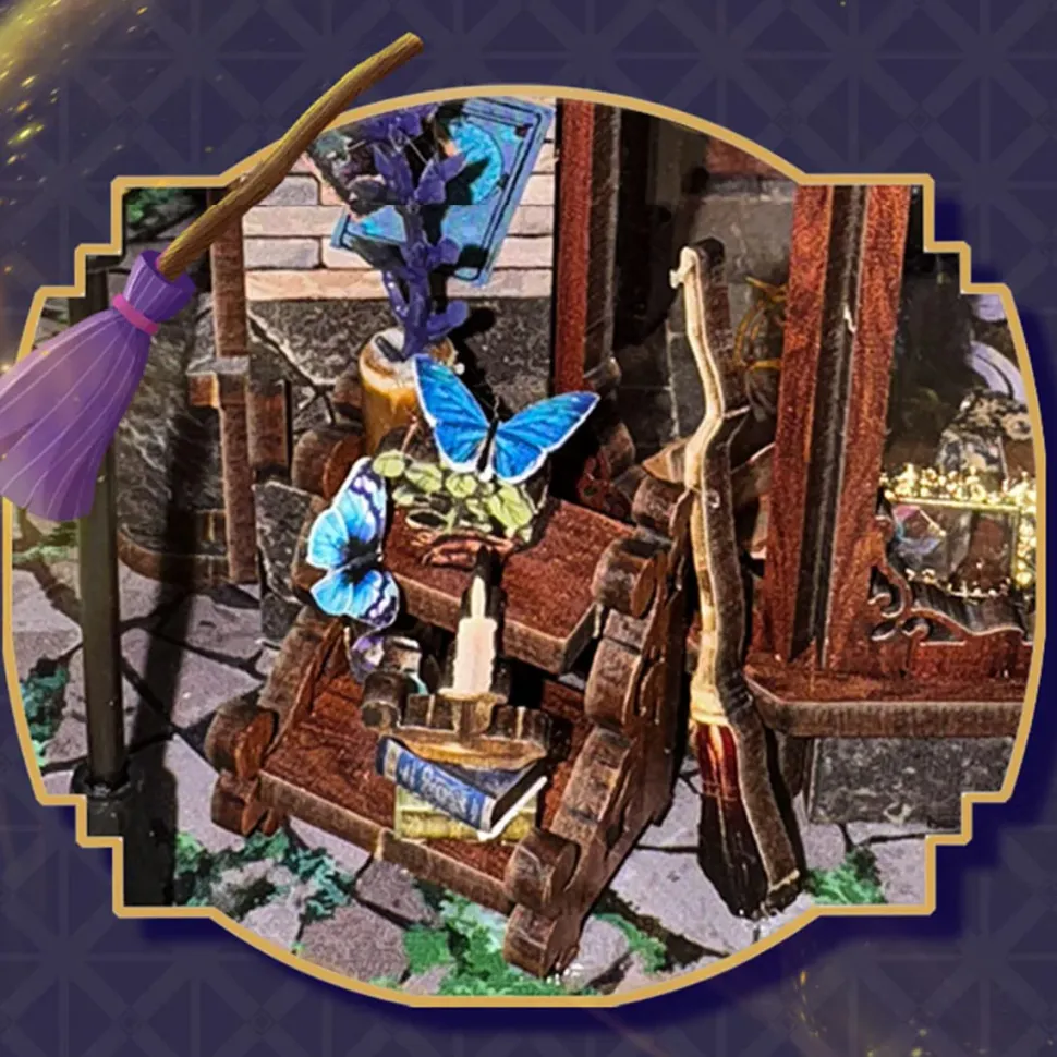 Wooden Time Magic Workshop DIY Miniature House 3D Model Kit