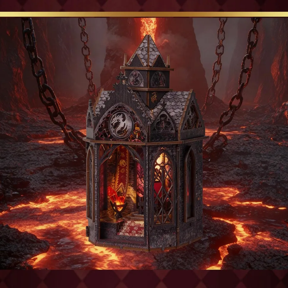 Wooden Tower of the Dragon’s Rest Gothic Steampunk Castle 3D Model Kit