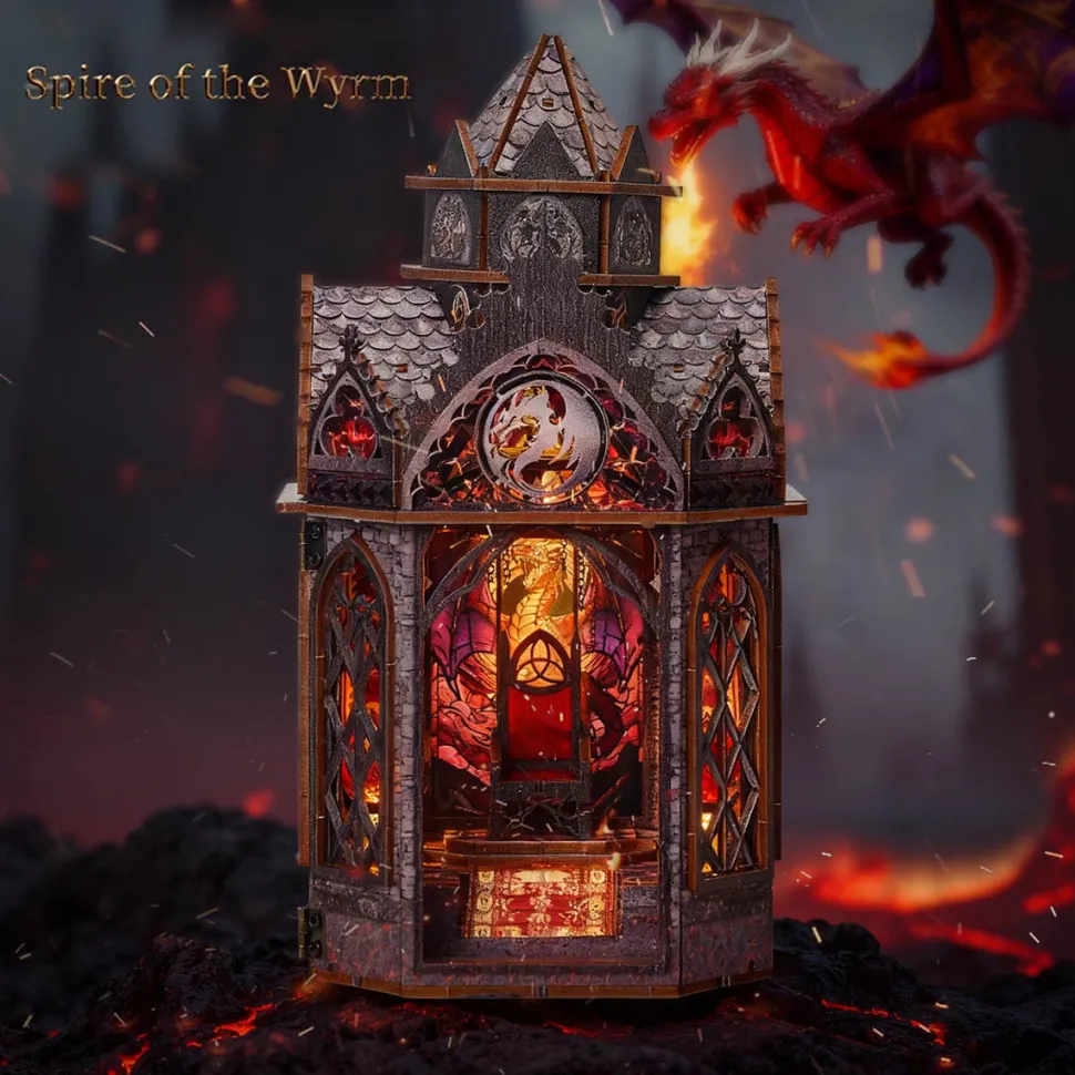 Wooden Tower of the Dragon’s Rest Gothic Steampunk Castle 3D Model Kit