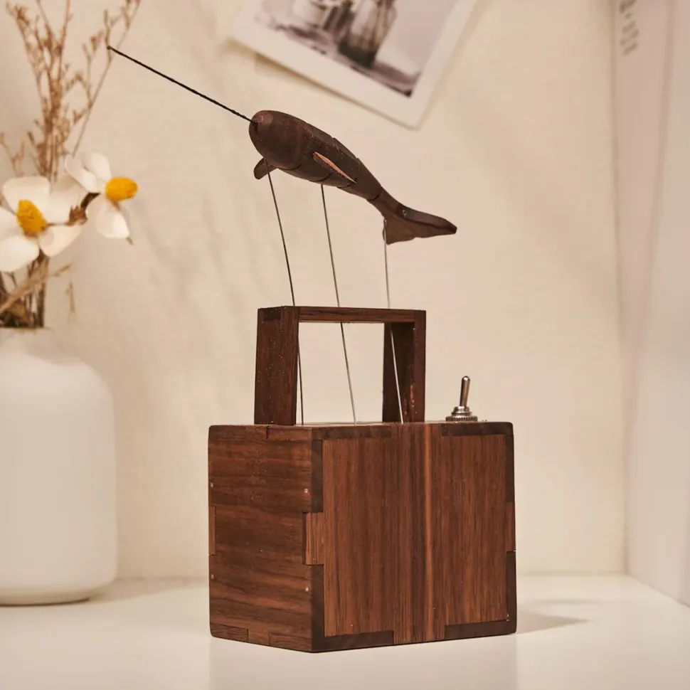 Wooden Whale Music Box Dynamic Model