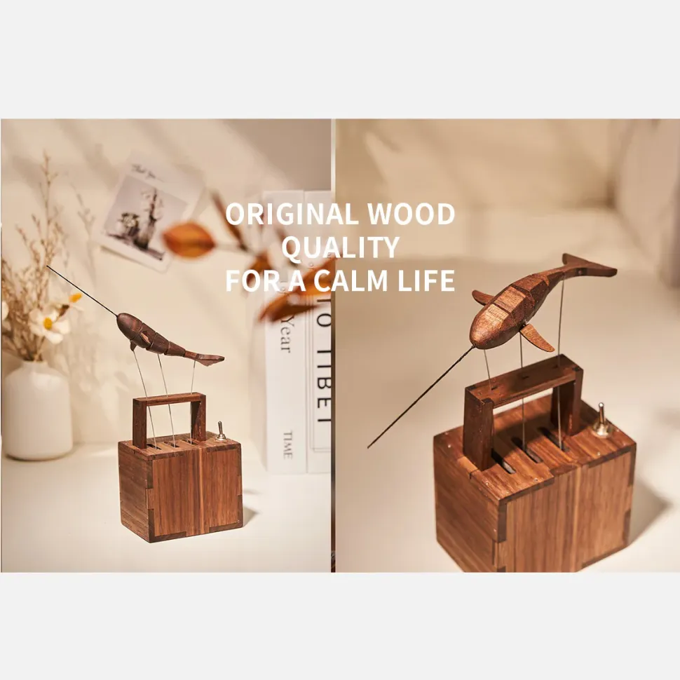 Wooden Whale Music Box Dynamic Model