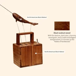 Wooden Whale Music Box Dynamic Model