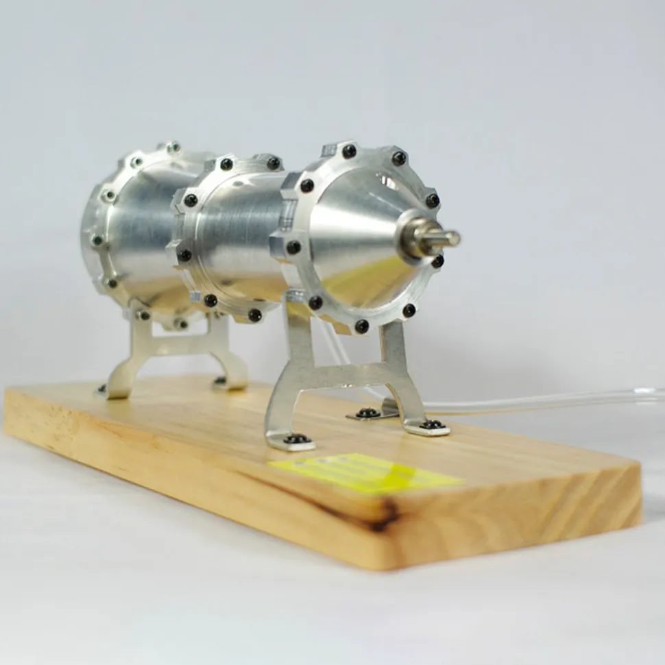 Working Multi-Stage Centrifugal Steam Turbine Model, Alloy External Combustion Engine Demonstration Model for Educational Science Teaching Display