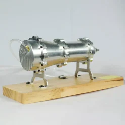 Working Multi-Stage Centrifugal Steam Turbine Model, Alloy External Combustion Engine Demonstration Model for Educational Science Teaching Display