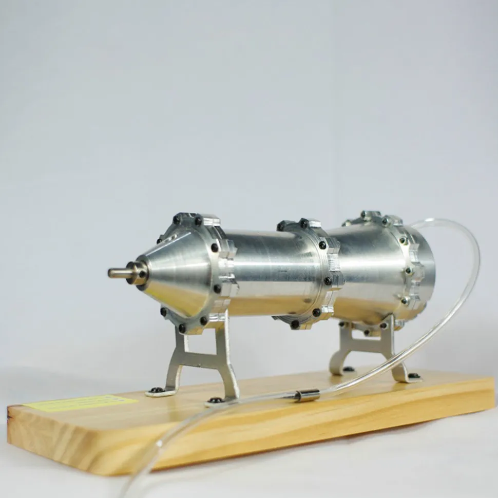 Working Multi-Stage Centrifugal Steam Turbine Model, Alloy External Combustion Engine Demonstration Model for Educational Science Teaching Display