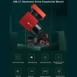 XJ HM-17 Harmonic Equatorial Mount with Hand Controller, Compatible with NINA, ASCAIR