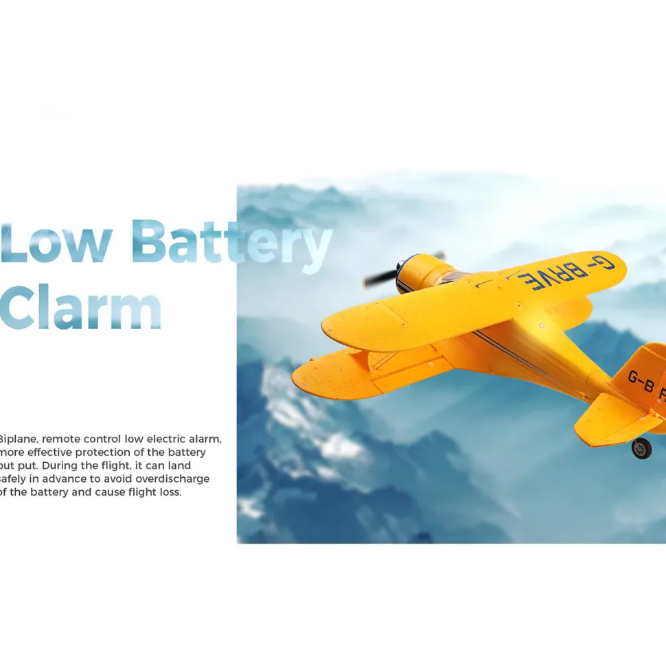 XK A300 Beech D17S Biplane 3D/6G 2.4G 4CH Brushless Scale RC Airplane Model, 550mm Wingspan EPP Fixed Wing Aircraft with Quick Release