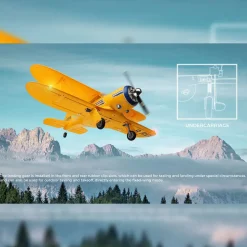 XK A300 Beech D17S Biplane 3D/6G 2.4G 4CH Brushless Scale RC Airplane Model, 550mm Wingspan EPP Fixed Wing Aircraft with Quick Release