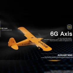 XK A160 J3 3D/6G 2.4G 5CH Brushless Scale RC Airplane Model, 650mm Wingspan EPP Fixed Wing Aircraft with Quick Release
