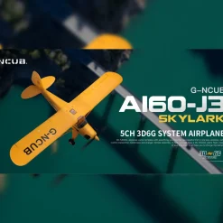 XK A160 J3 3D/6G 2.4G 5CH Brushless Scale RC Airplane Model, 650mm Wingspan EPP Fixed Wing Aircraft with Quick Release