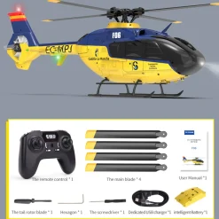 YU XIANG EC-135 RC Helicopter 1/36 2.4G 6CH Direct Drive Brushless Airplane Model with Cool lighting(RTF Version/Mode 1)