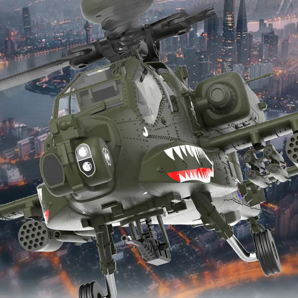 YU XIANG F11 AH64 1/32 Scale 2.4G 6CH BNF Version Helicopter Model