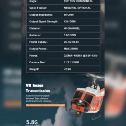 YU XIANG F07H UH-1 Huey RC Helicopter 1/34 Scale 8CH Brushless Flybarless GPS RTF with Altitude Hold & One-Key Figure 8 Flight