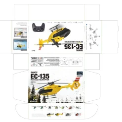 YU XIANG F06 RC Helicopter 1/36 Scale EC-135 2.4G 6-Channel Direct-Drive Brushless 3D Aerobatic Aircraft Model