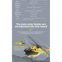 YU XIANG F06 RC Helicopter 1/36 Scale EC-135 2.4G 6-Channel Direct-Drive Brushless 3D Aerobatic Aircraft Model