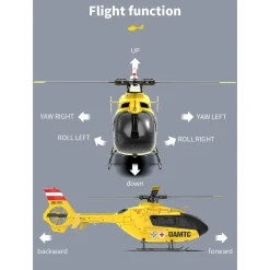 YU XIANG F06 RC Helicopter 1/36 Scale EC-135 2.4G 6-Channel Direct-Drive Brushless 3D Aerobatic Aircraft Model