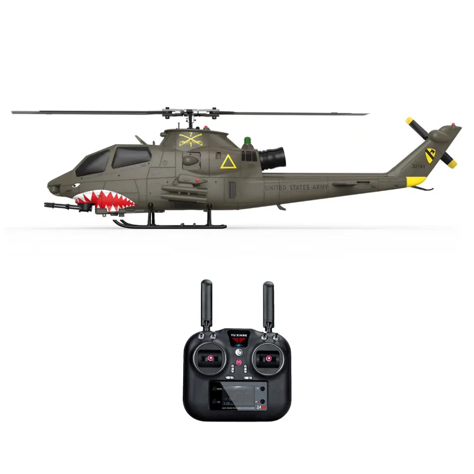 YU XIANG F112S AH-1 Cobra Attack RC Helicopter 2.4G 9CH 200 Class Military Airplane (RTF Version)