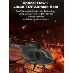YU XIANG F119S MD500 1/16 Scale 250-Class RC Little Bird Helicopter – Flybarless 2.4G 9CH RTF Model with 6G/3D Flight Modes