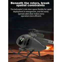 YU XIANG F119S MD500 1/16 Scale 250-Class RC Little Bird Helicopter – Flybarless 2.4G 9CH RTF Model with 6G/3D Flight Modes