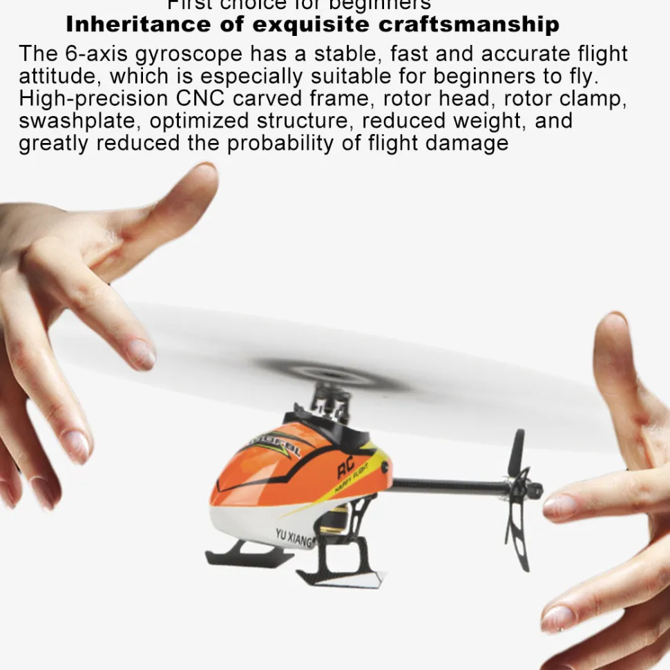 YUXIANG F180V2 2.4G 6CH Direct Drive RC Helicopter Model