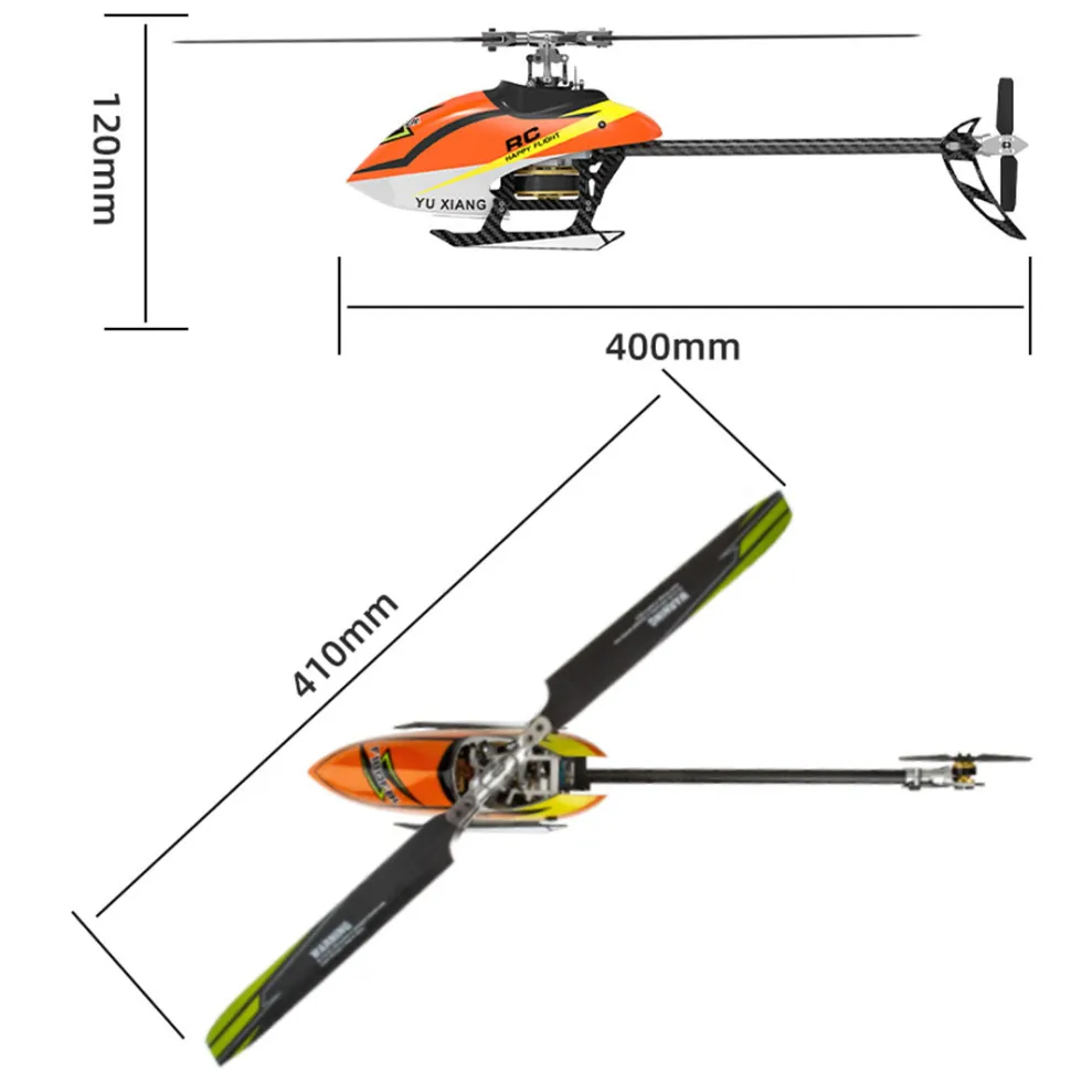 YUXIANG F180V2 2.4G 6CH Direct Drive RC Helicopter Model