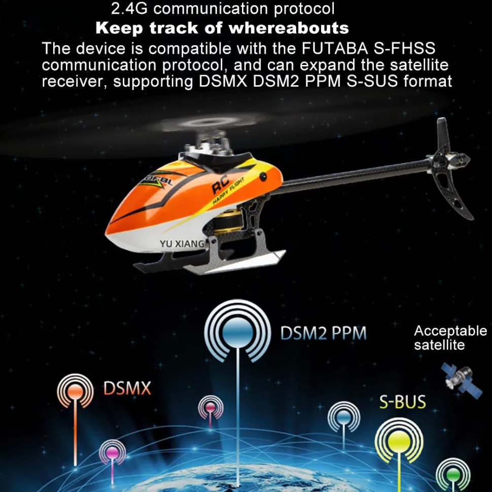YUXIANG F180V2 2.4G 6CH Direct Drive RC Helicopter Model