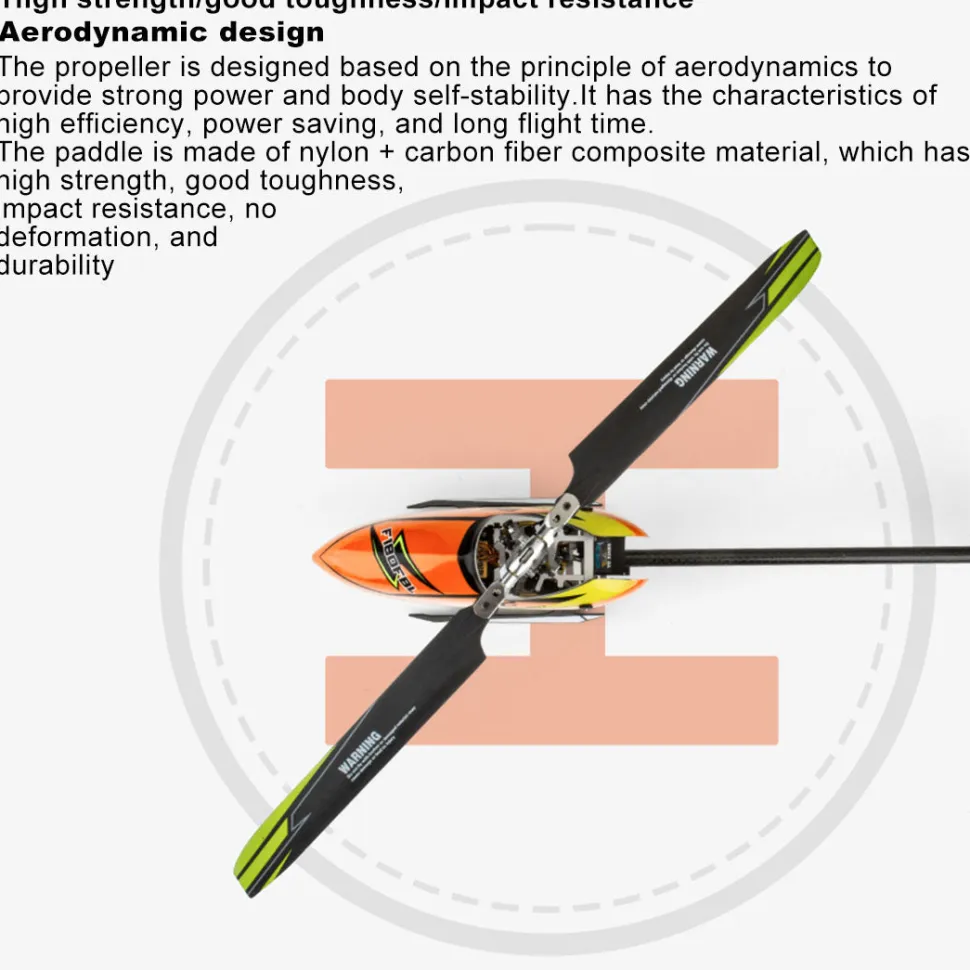 YUXIANG F180V2 2.4G 6CH Direct Drive RC Helicopter Model