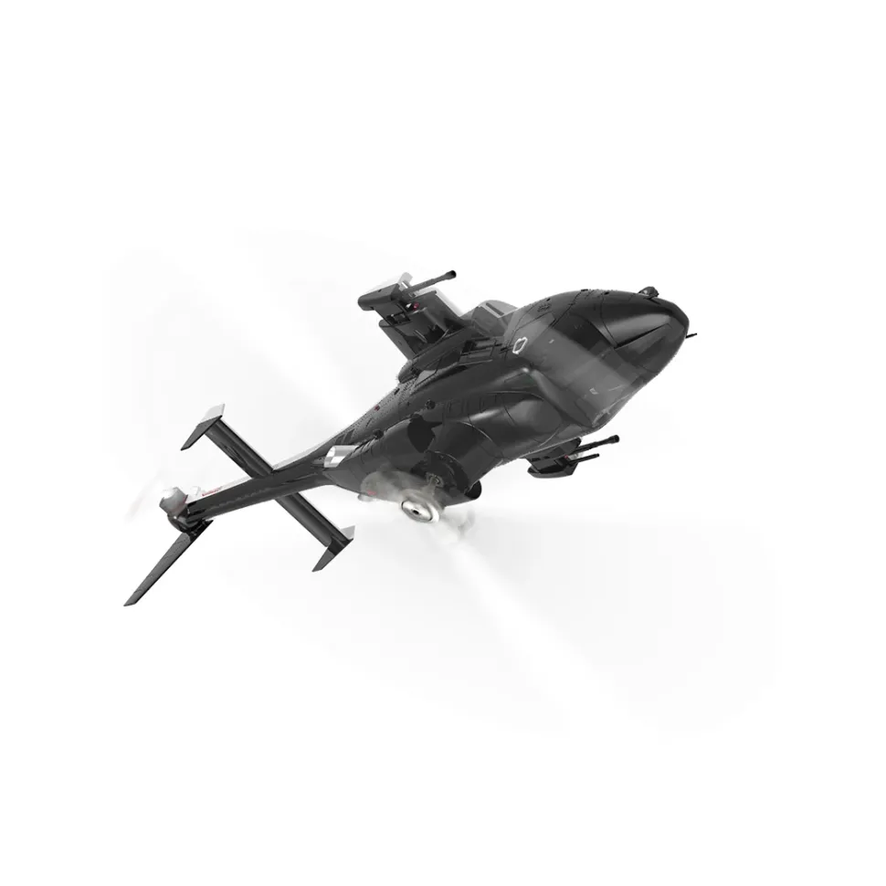 YUXIANG F02-V 1/34 Scale Airwolf RC Helicopter 2.4G 6CH 3D/6G Flybarless Helicopter RTF with Lights, Brushless Motor, Gyro Stabilization