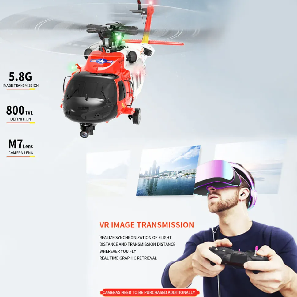 YUXIANG YXZNRC F09-S 1/47 RC Airplane 2.4G 6CH Brushless Direct Drive RC Helicopter Model - RTF Edition